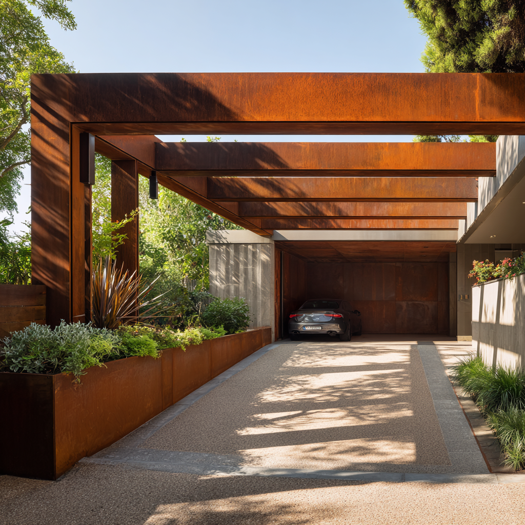 Pergolado para garagem: modelos, vantagens e materiais