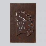 Quadro de aço corten 3D | Horse