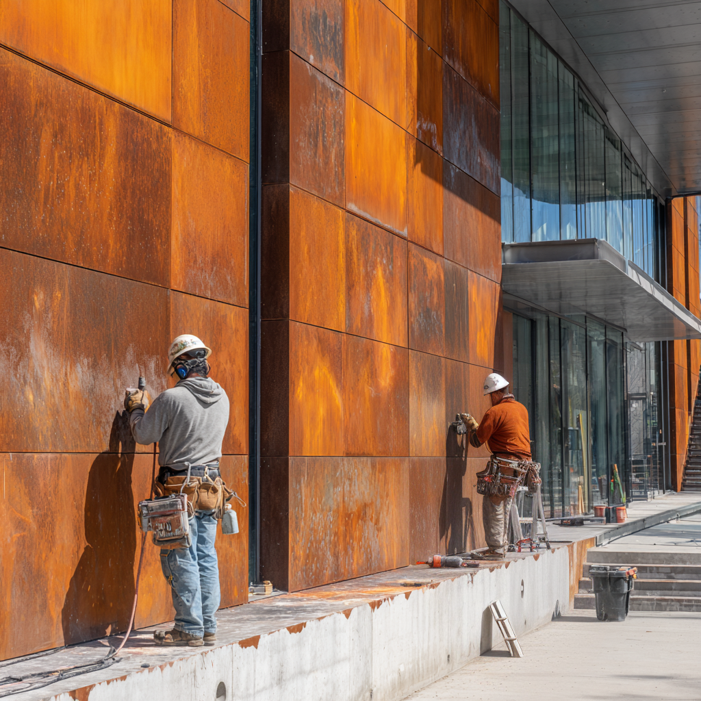 Como instalar aço corten?