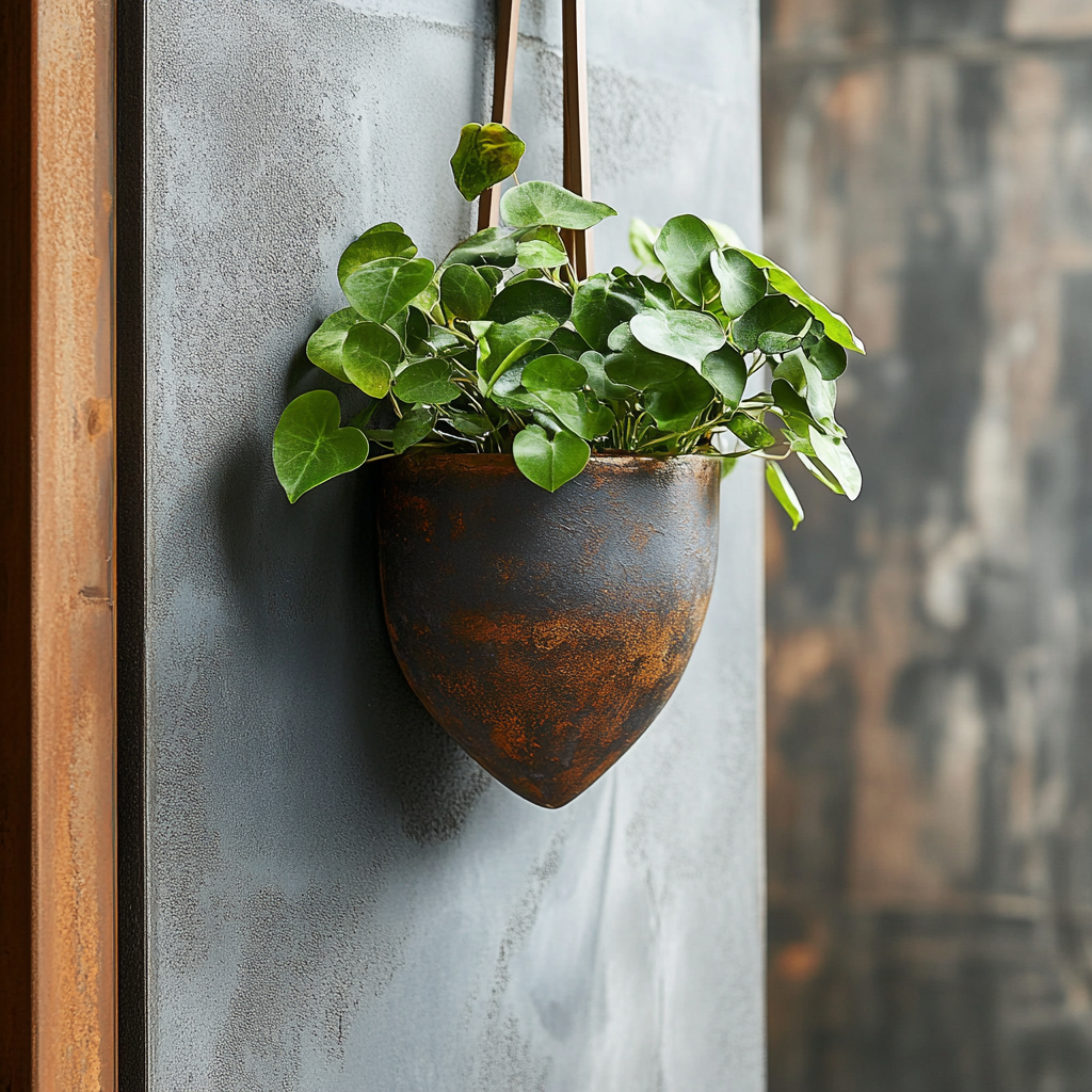 Suporte de aço corten para vasos