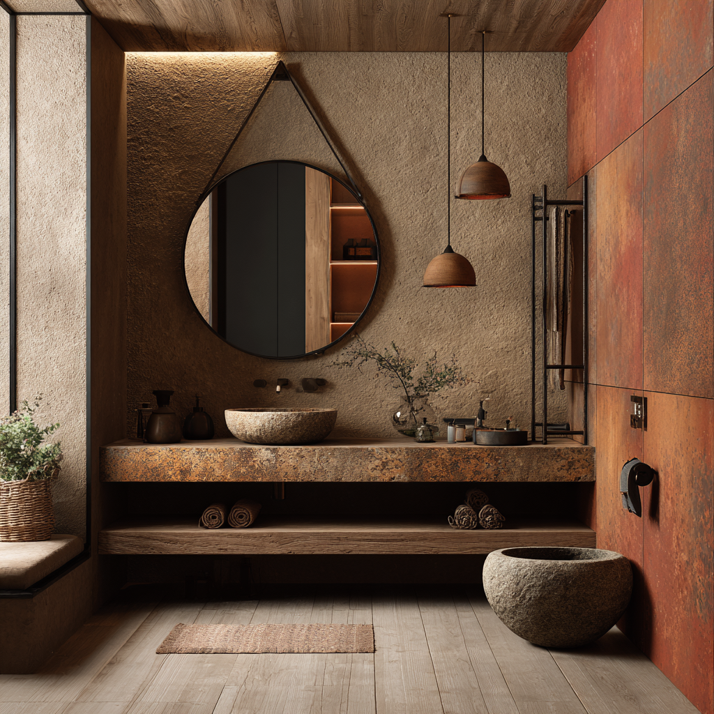 Elegante e autêntico: aprenda a decorar um banheiro rústico