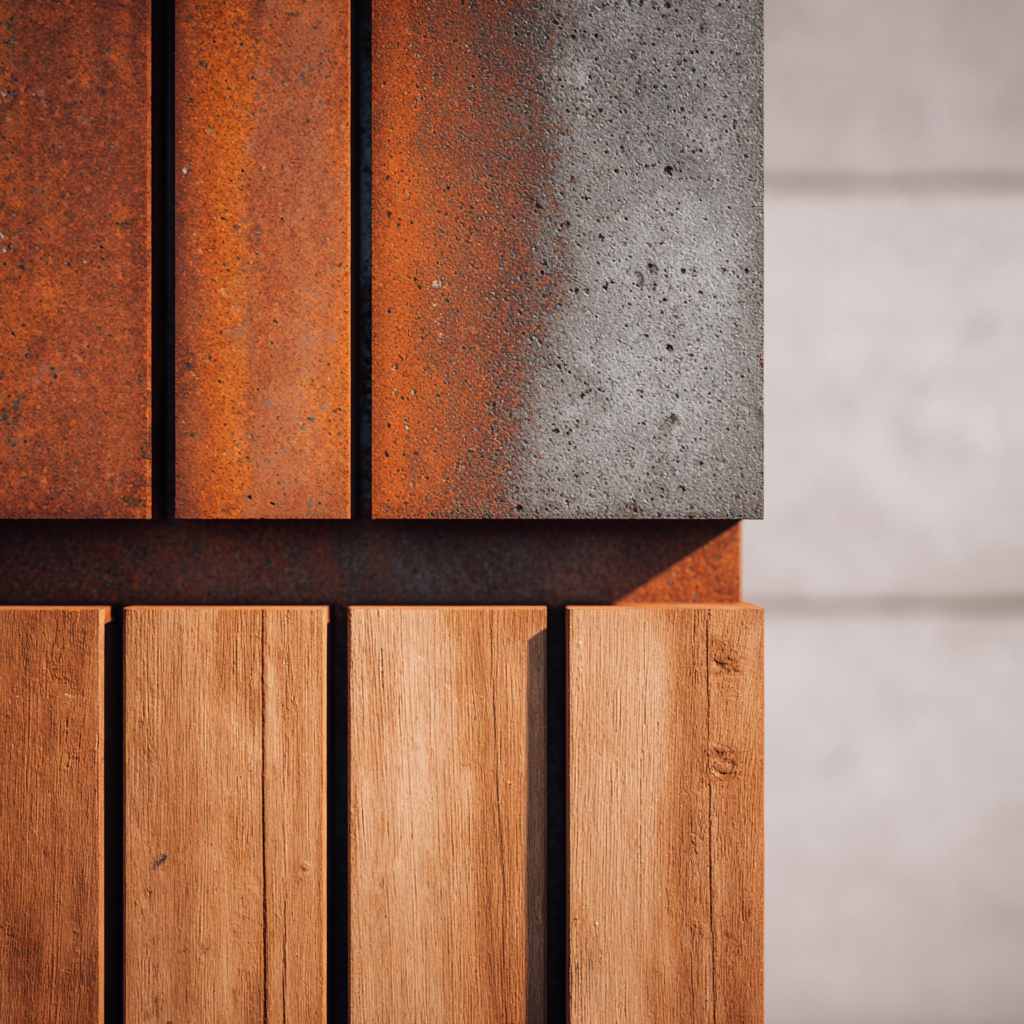 Aço corten e madeira: a combinação rústica de excelência