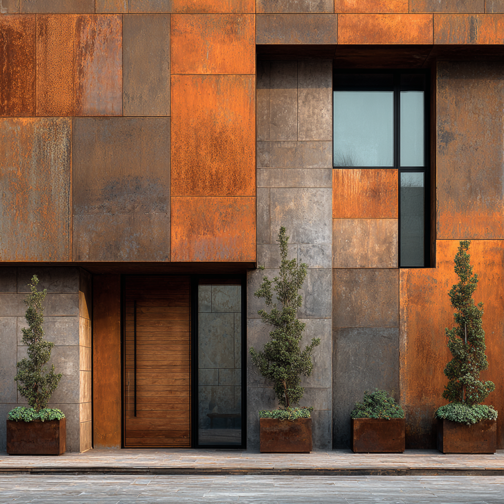 painel em aço corten